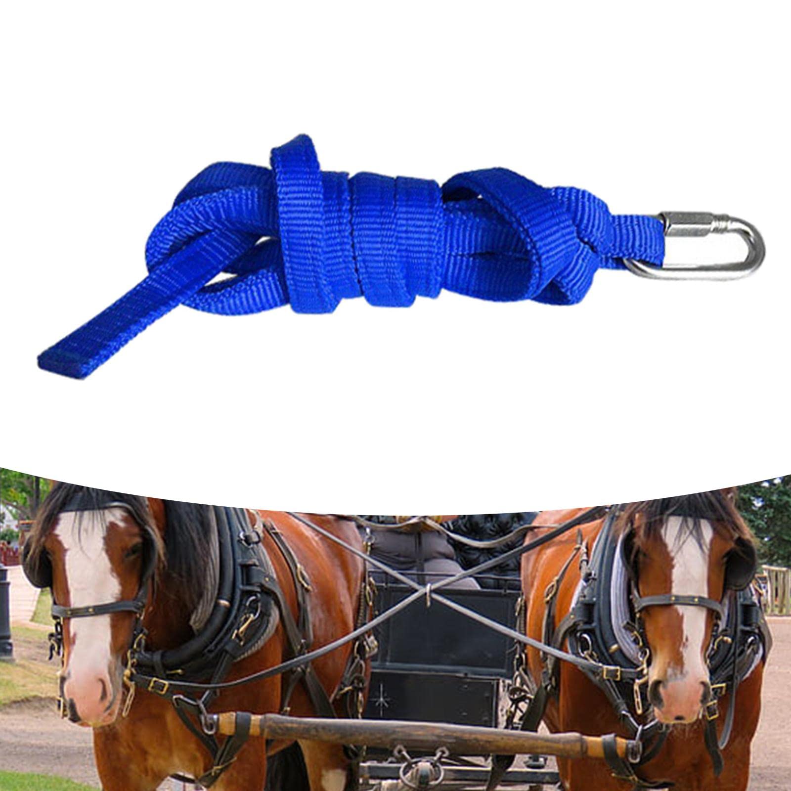 RNXRZANK 3xDurable Horse Rope 15mm Wide Bolt Snap Double Layer for Livestock Blue