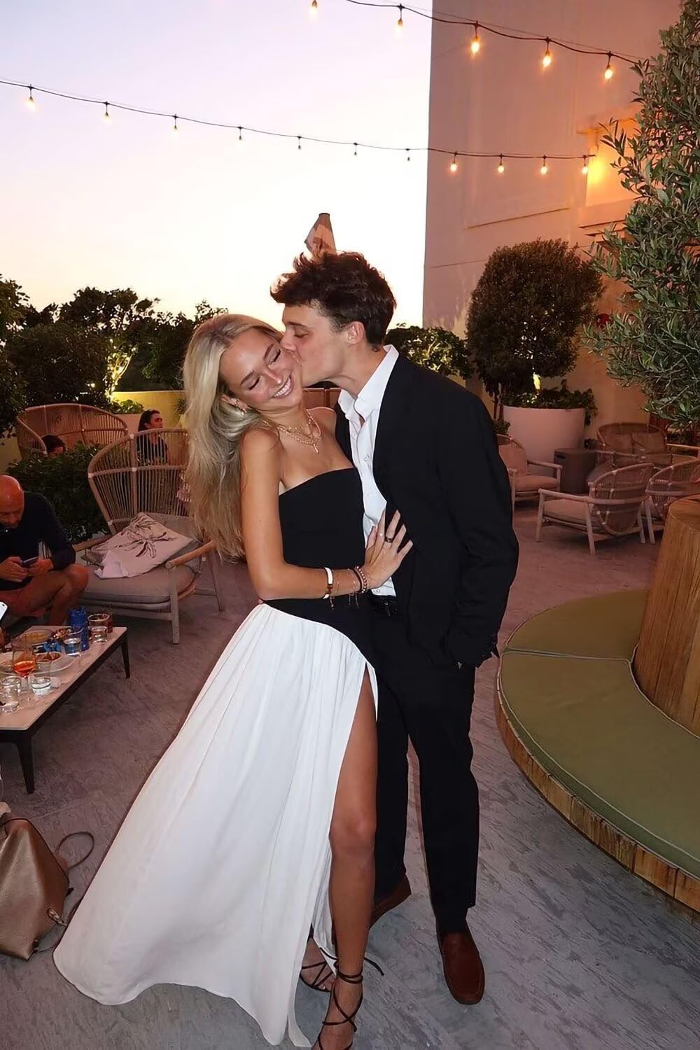 Strapless Formal Dresses 2026 for Women with Scarf Chiffon Halter Pleated A-Line Long Bridesmaid Dresses with Slit - Image 5