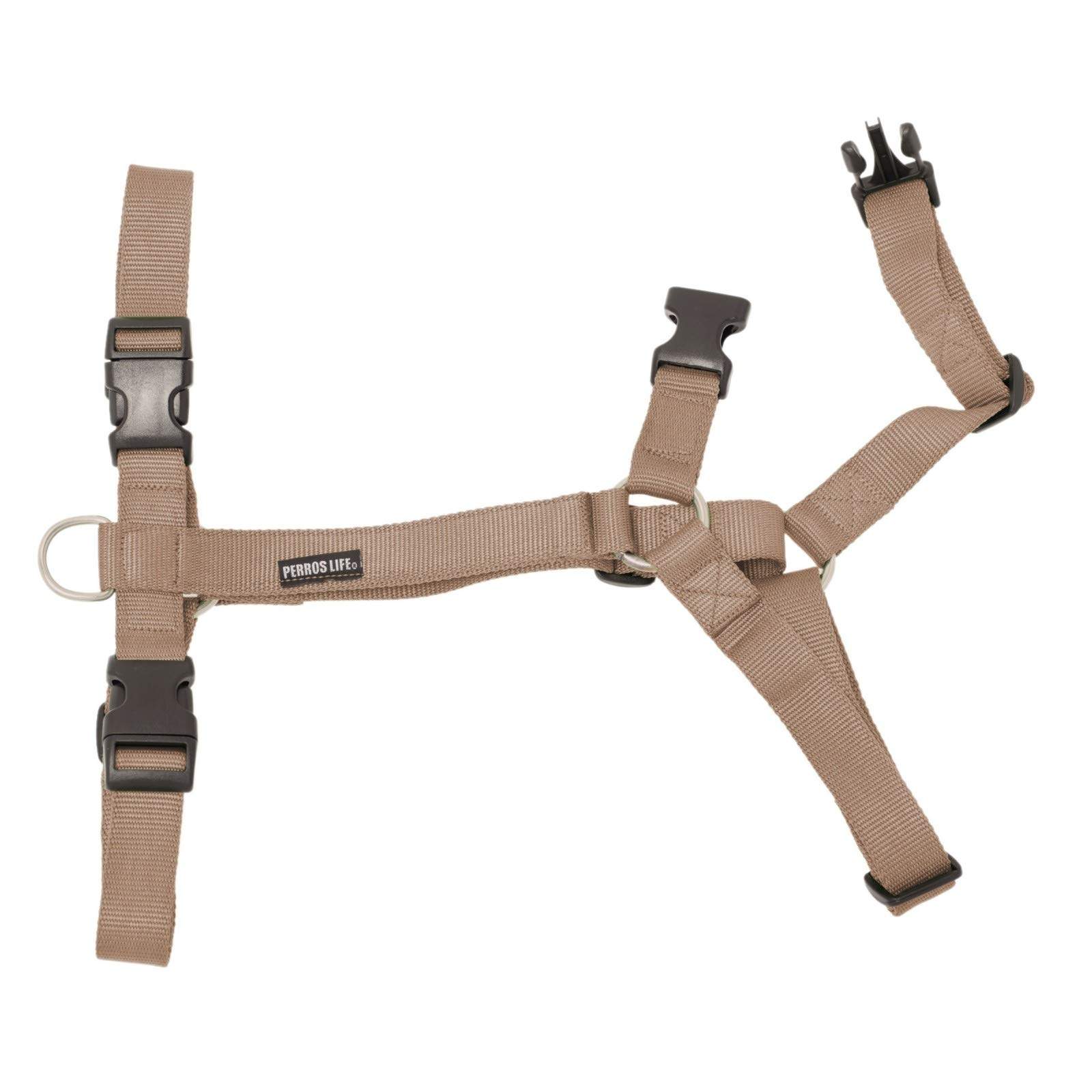 Arnés con Apertura Delantera Perro Pecho 51 – 69 cm DDR3 Negro Beagle Nylon