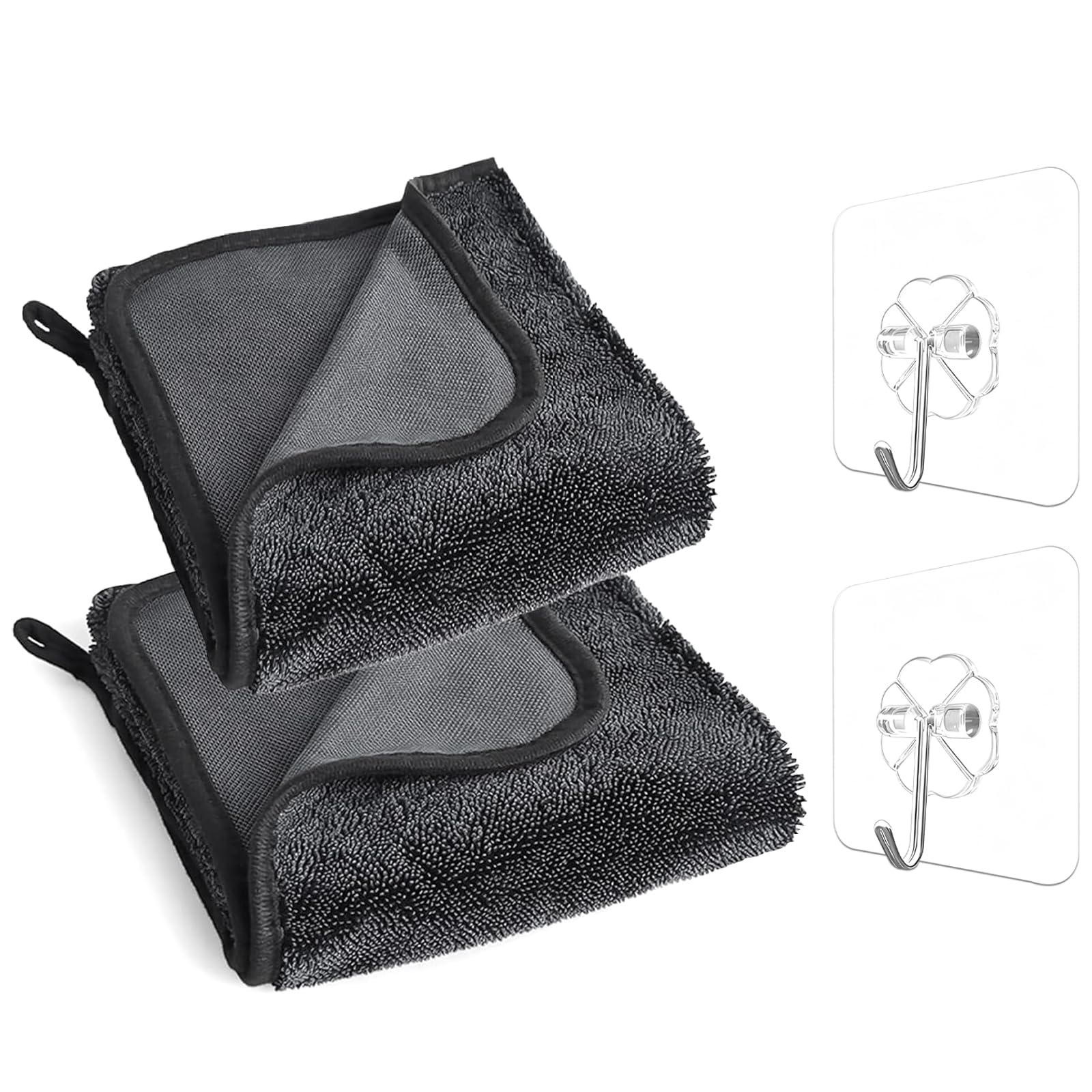 HAOQIAGA 2Pcs Magic Bathroom Drying Cloth, Sesameless Bathroom Drying Cloth