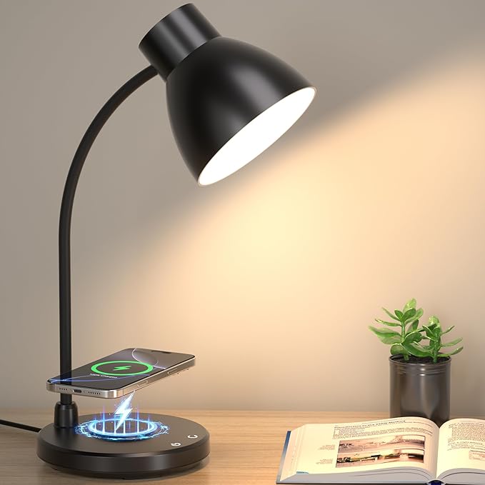 LED Desk Lamp with Wireless Charger Review: Flexible Lighting for Home Offices