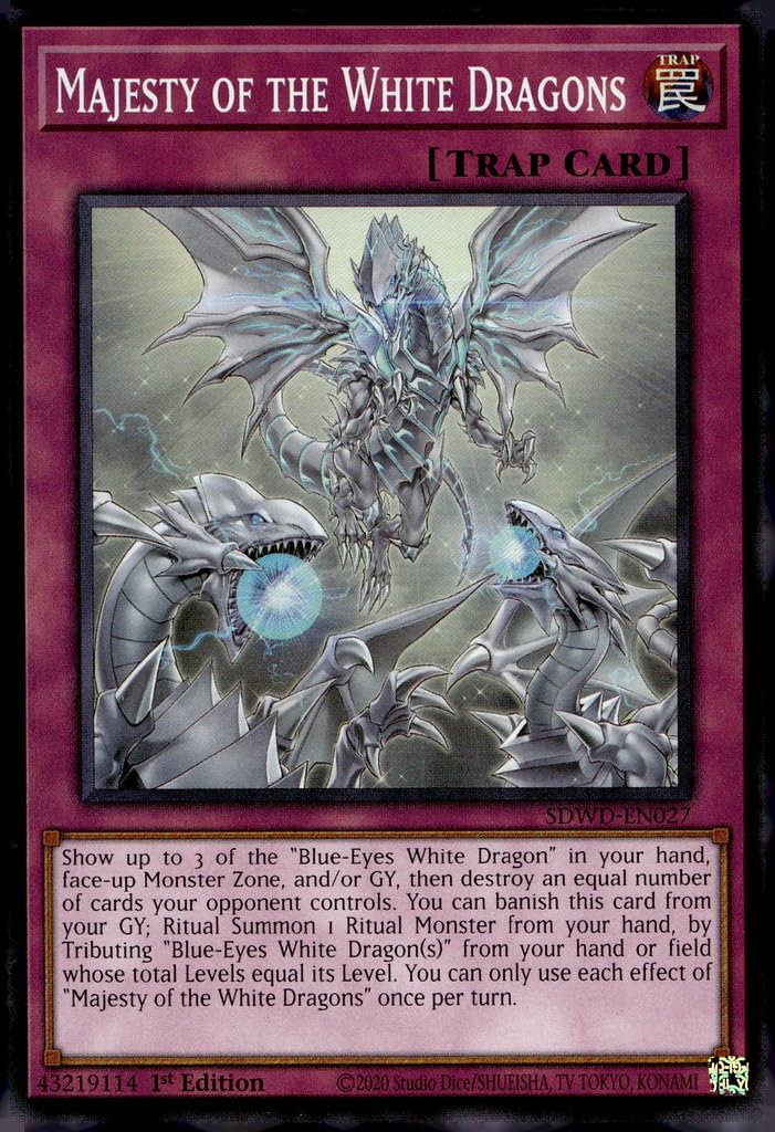 Majesty of The White Dragons - SDWD-EN027 - Super Rare - 1st