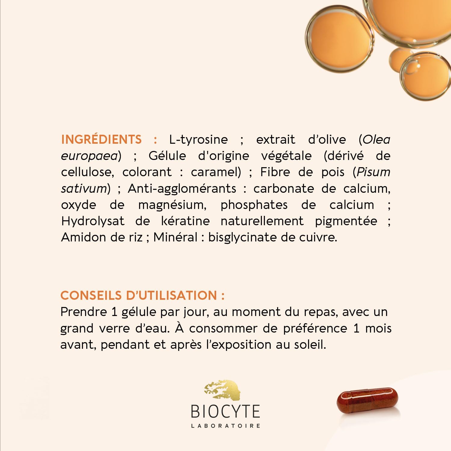 BIOCYTE Pack Terracotta Abbronzatura - Integratore alimentare abbronzante, preparatore solare - doppia fonte di melanina, L-tirosina, rame - programma di 90 giorni