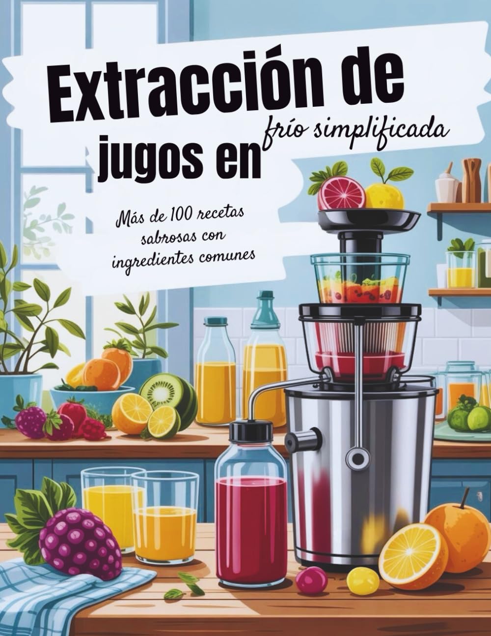 Extracción de jugos en frío simplificada (Edición en español): Más de 100 recetas sabrosas con ingredientes comunes