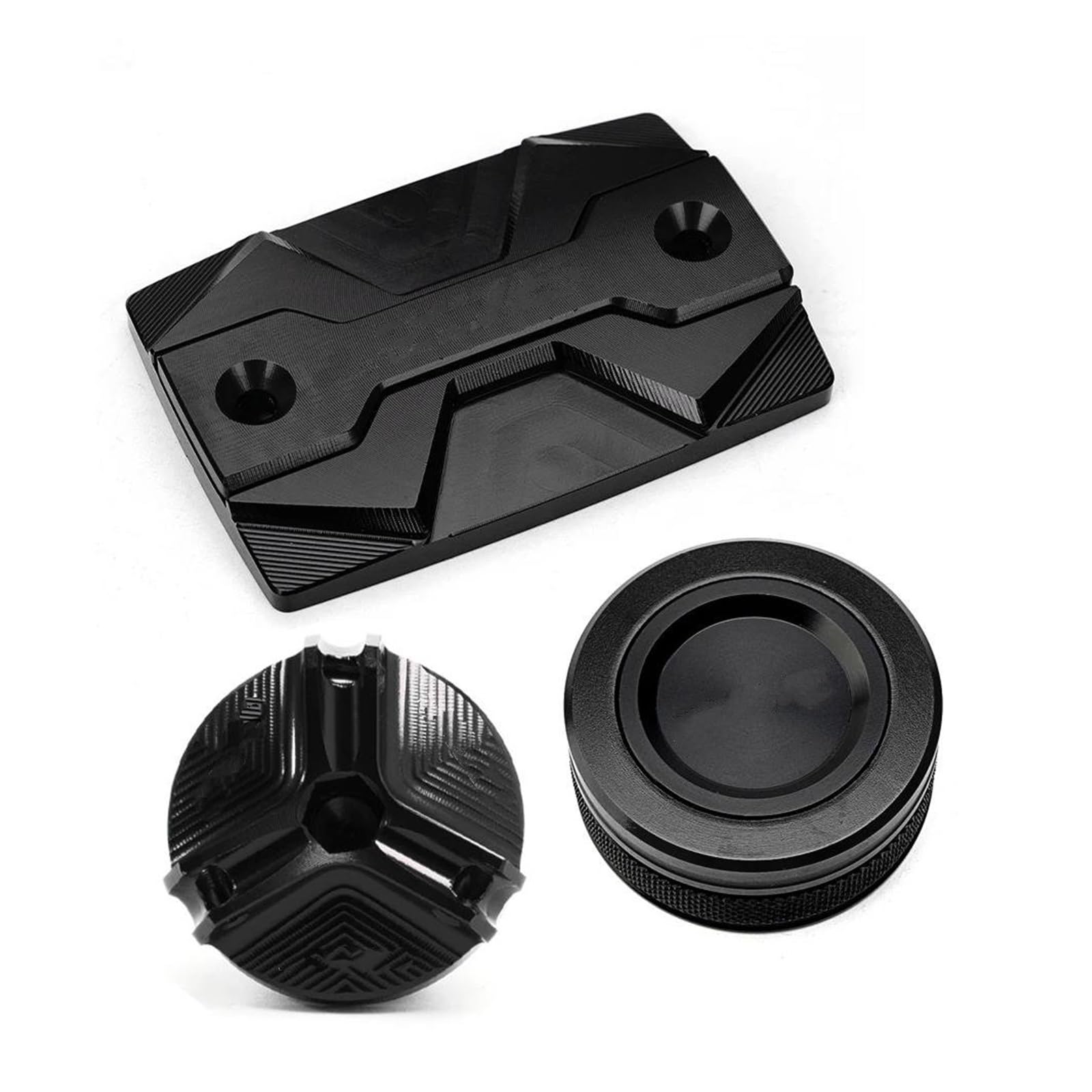 Tapón Llenado Aceite Del Motor Tapa Del Depósito De Líquido De Freno Delantero Y Trasero Para Motocicleta XJ6 XJ6F XJ6N DIVERSION 2010-2013 2014 Tapa De Llenado De Aceite Del Motor(Negro,1Set)