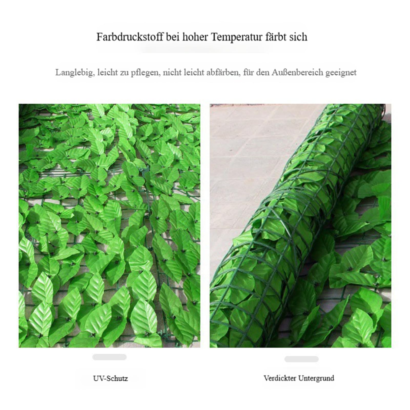 Brise-vue de jardin en lierre artificiel - 100 x 200 cm - Plusieurs tailles - Clôture de lierre vert avec connexion renforcée - Haies artificielles avec feuilles de vigne (100 x 200 cm, 1)