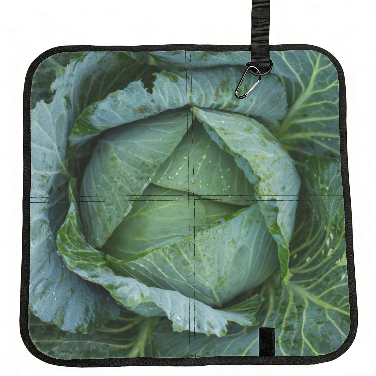 YQxwJL Bright Cabbage Print Foldable Seat Cushion, Oxford And Pvc Waterproof Portable Seat Pad For Outdoor Camping Hiking