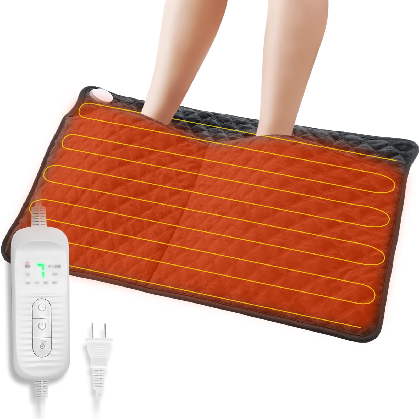 Amazon | 電気足温器 フットウォーマー 【8秒で速暖 2人用90*50cm 】7