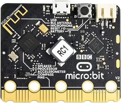 BBC Microbit V2 Upgraded Processor Built-in Speaker and Microphone Touch Sensitive Logo Microbit V2