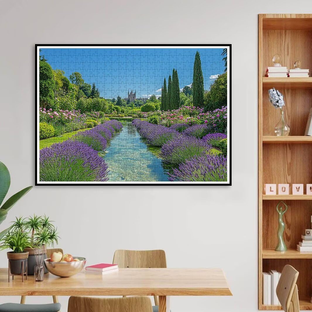 Puzzle 1500 Pezzi, Puzzle Lavanda per Adulti, 87x57cm, Compact Box -4756