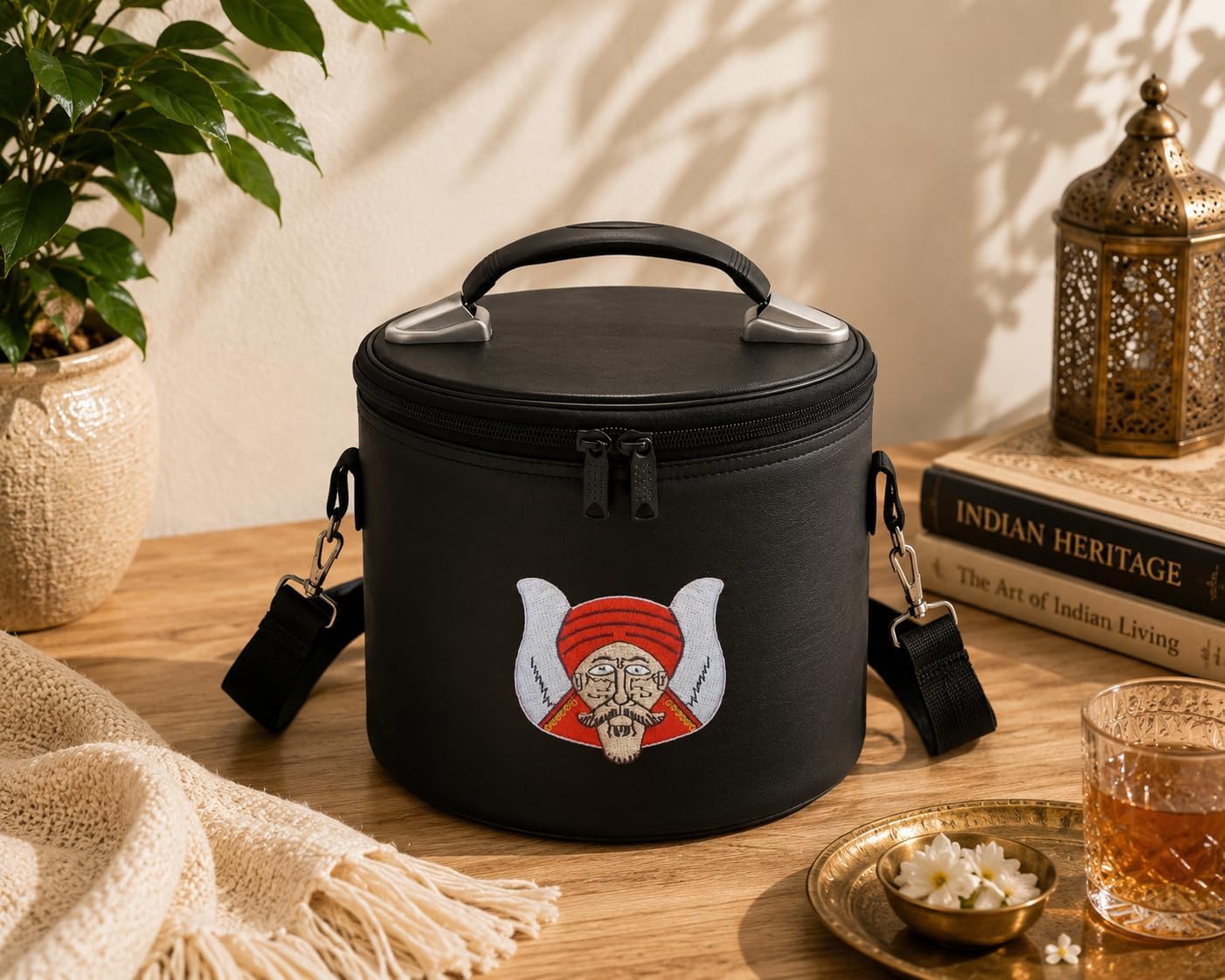 Grotto Fez Cases - Machine Emb Single Logo (Body) Fez Case - Perfect Protection for your regalia (Black Single Logo)