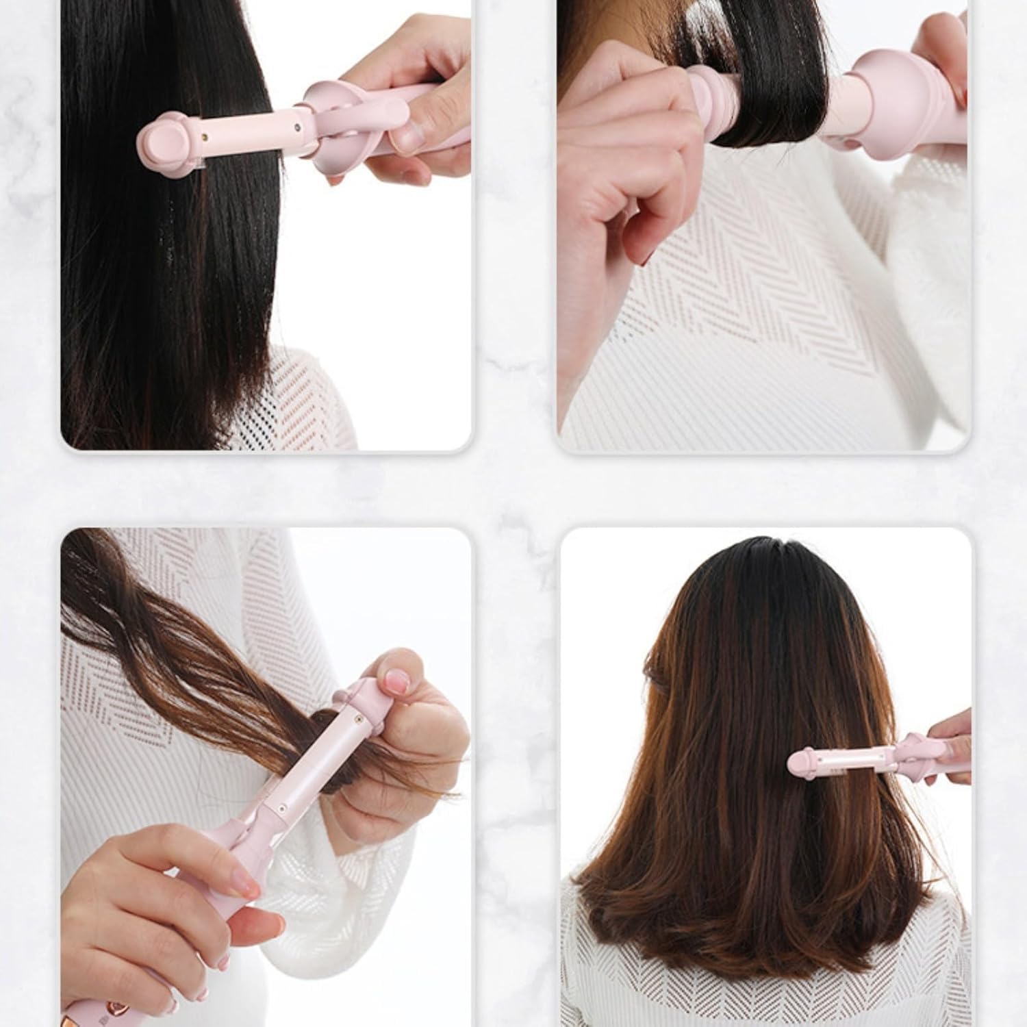 Fer à Boucler sans Fil Rechargeable par USB, Fer à Lisser, Pince à Boucler Ondulateur De Cheveux, Bigoudi pour La Coiffure Longue Ou Courte, Portable pour Les Voyages, Chauffag, Black, One Size