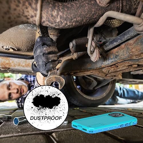 Miniatura 7 de Zimu Joy Funda impermeable para iPhone 13, IP68, a prueba de polvo, a prueba de golpes, con protector de pantalla integrado (no para iPhone 13 Pro),