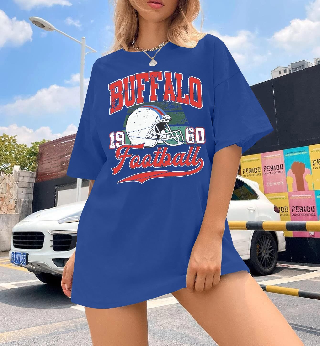 Football Shirts Women Football Team Fan Shirt Oversized Game Day Tshirt Rugby Gifts Tee Tops - Image 4