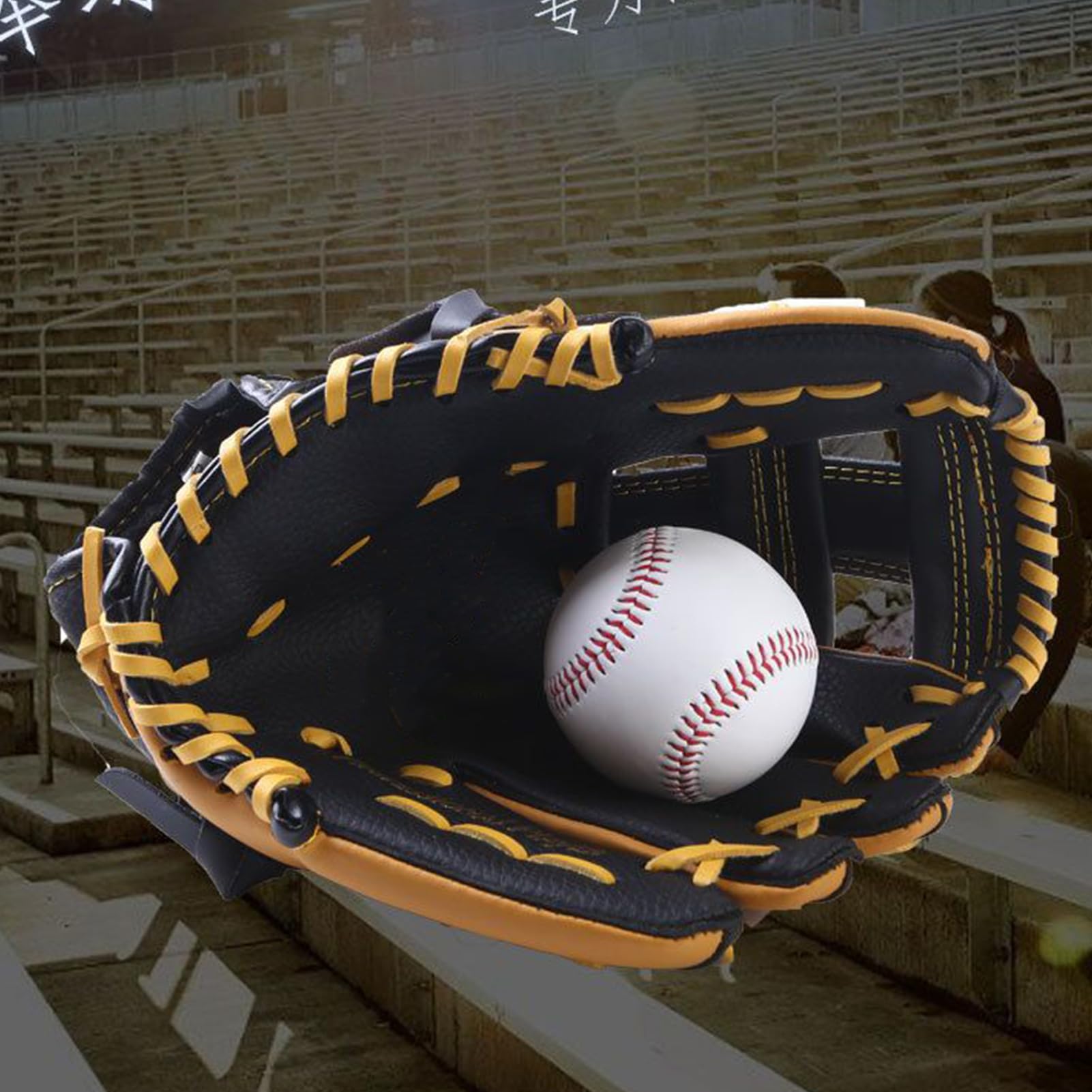 Gant de baseball en cuir souple, gants d'entraînement pour balle molle Outfield, durables pour jeunes et adultes, gants d'entraînement confortables pour le baseball et le softball