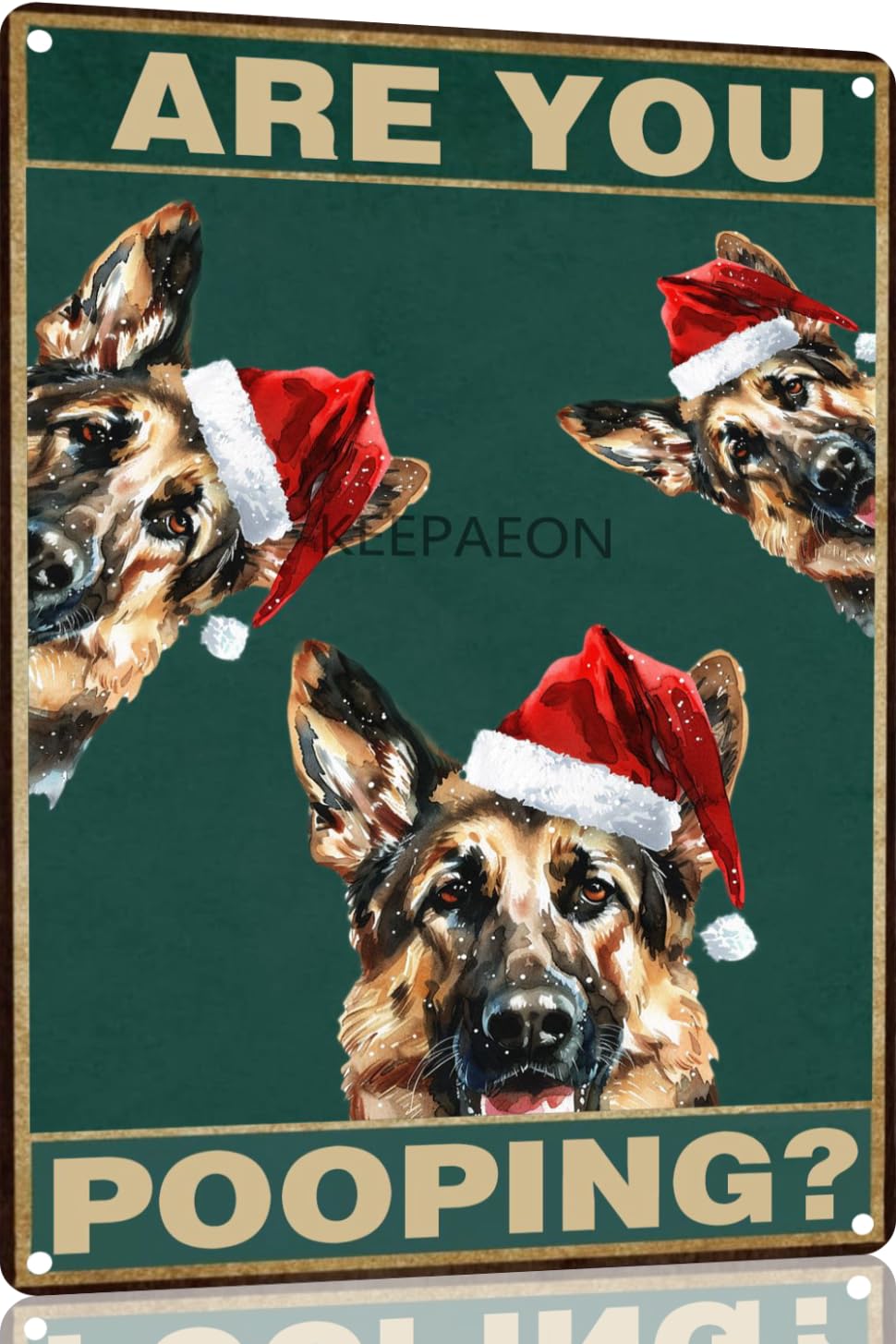 Are You Pooping German Shepherd Vintage Metal Wall Art Are You Pooping German Shepherd Vintage Metal Wall Art