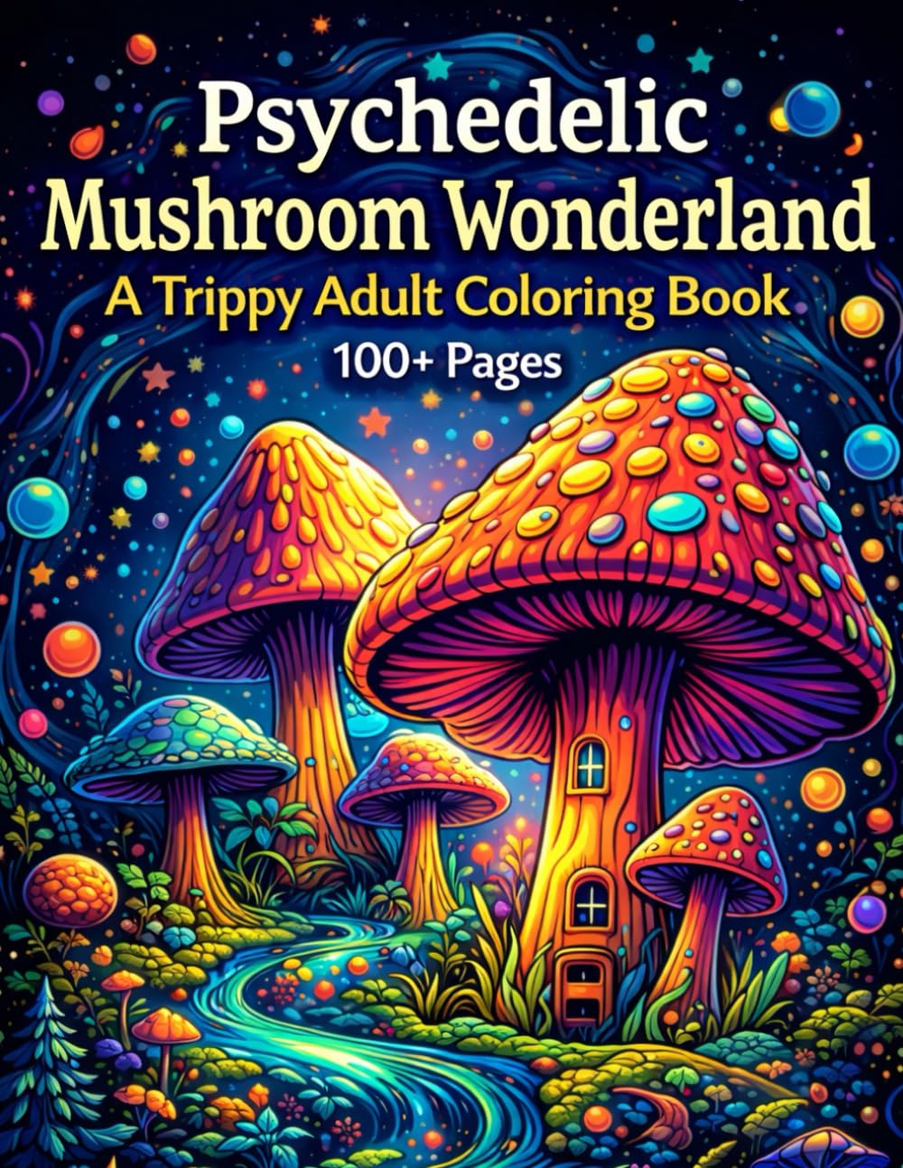 Psychedelic Mushroom Wonderland: A Trippy Adult Coloring Book of Surreal Fungi, Fantasy Forests & Mind-Bending Patterns for Stress Relief | 100+ Pages ... for Adults Designed for Comfort and Joy)