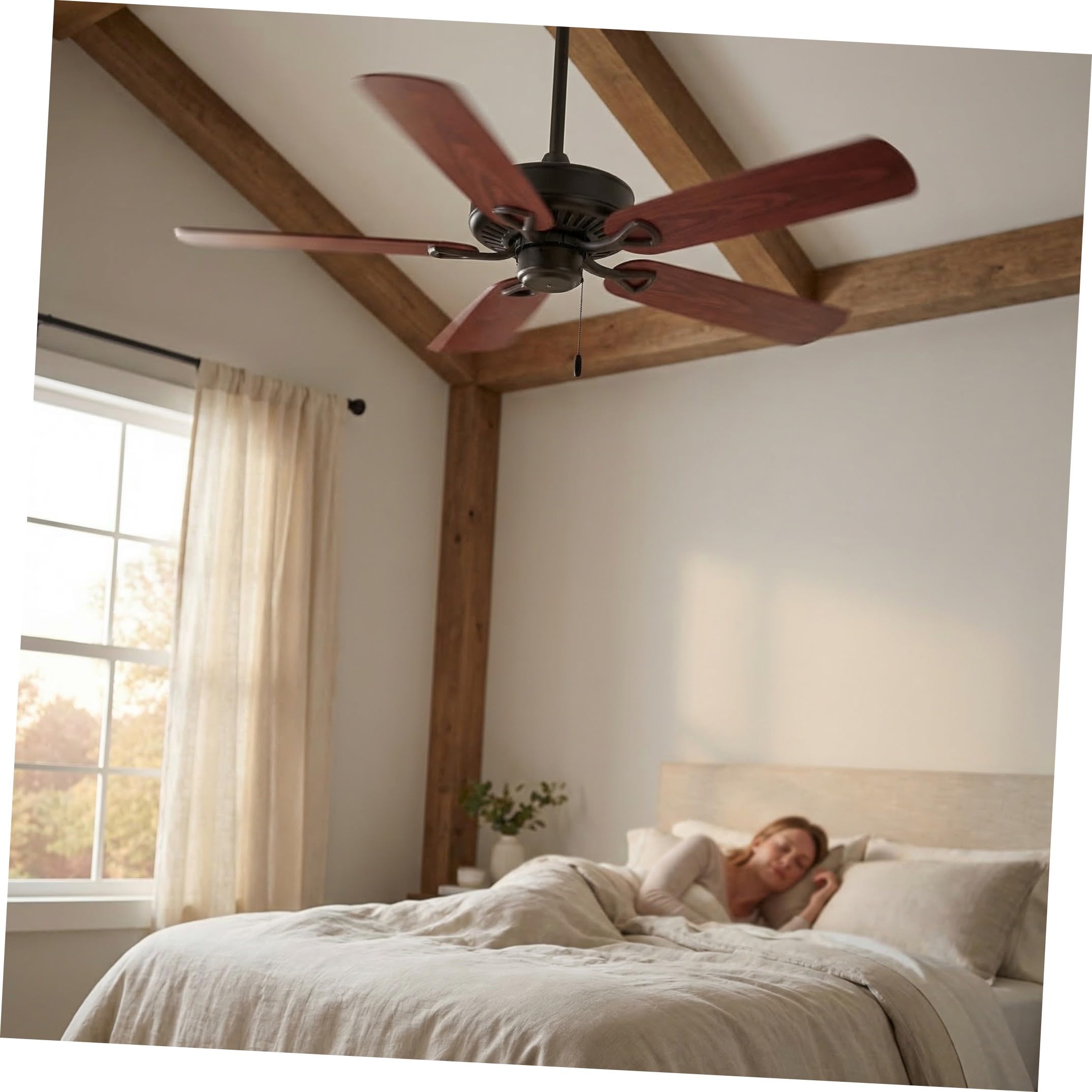 STOBAZA 5 Pièces Accessoires Plastique Ventilateurs en Plafond Marron de Ventilateur pour Remplacement des Pales pour Fête, Bras des Pales Universels et Solide