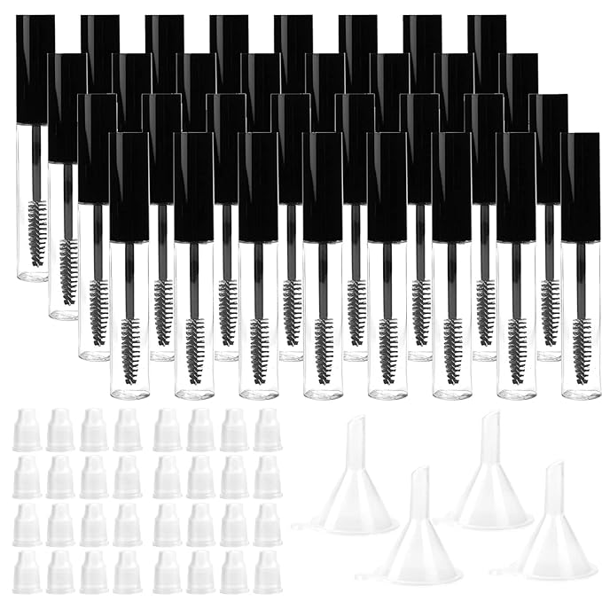 Hedume 32 Pack 10ml Empty Mascara Tube with Eyelash Wand
