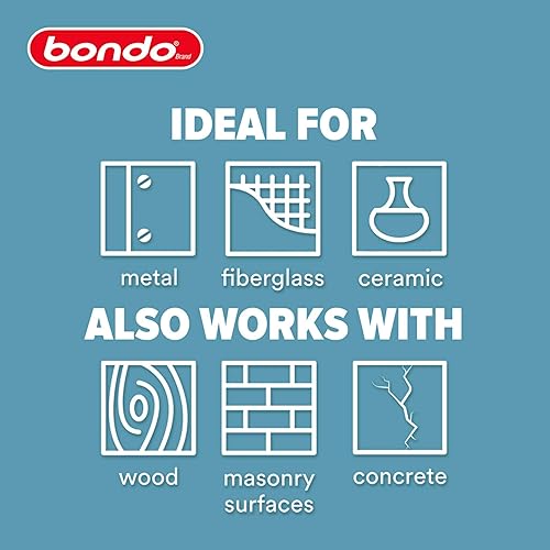 Miniatura 7 de Bondo Bondo-Hair - Relleno reforzado de fibra de vidrio de hilo largo, 00762, 1 cuarto de galón