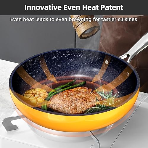 Miniatura 3 de Nuwave Lux - Juego de utensilios de cocina ligeros, 13 piezas, sin PFAS, revestimiento de cerámica antiadherente Duralon G10, asas que no se