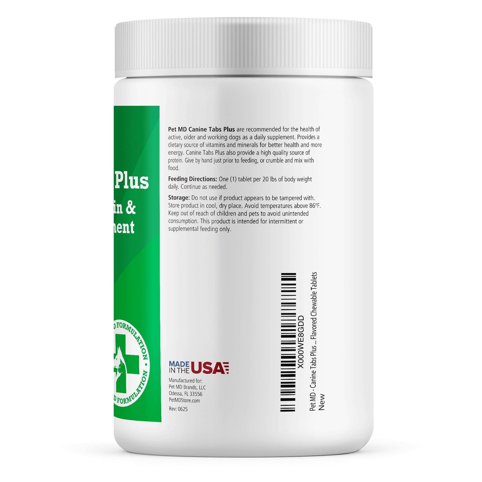 Pet MD - Canine Tabs Plus 365 Count - Advanced Multivitamins for Dogs - Natural Daily Vitamin and Mineral Nutritional Supplement - Liver Flavored Chewable Tablets - image 3