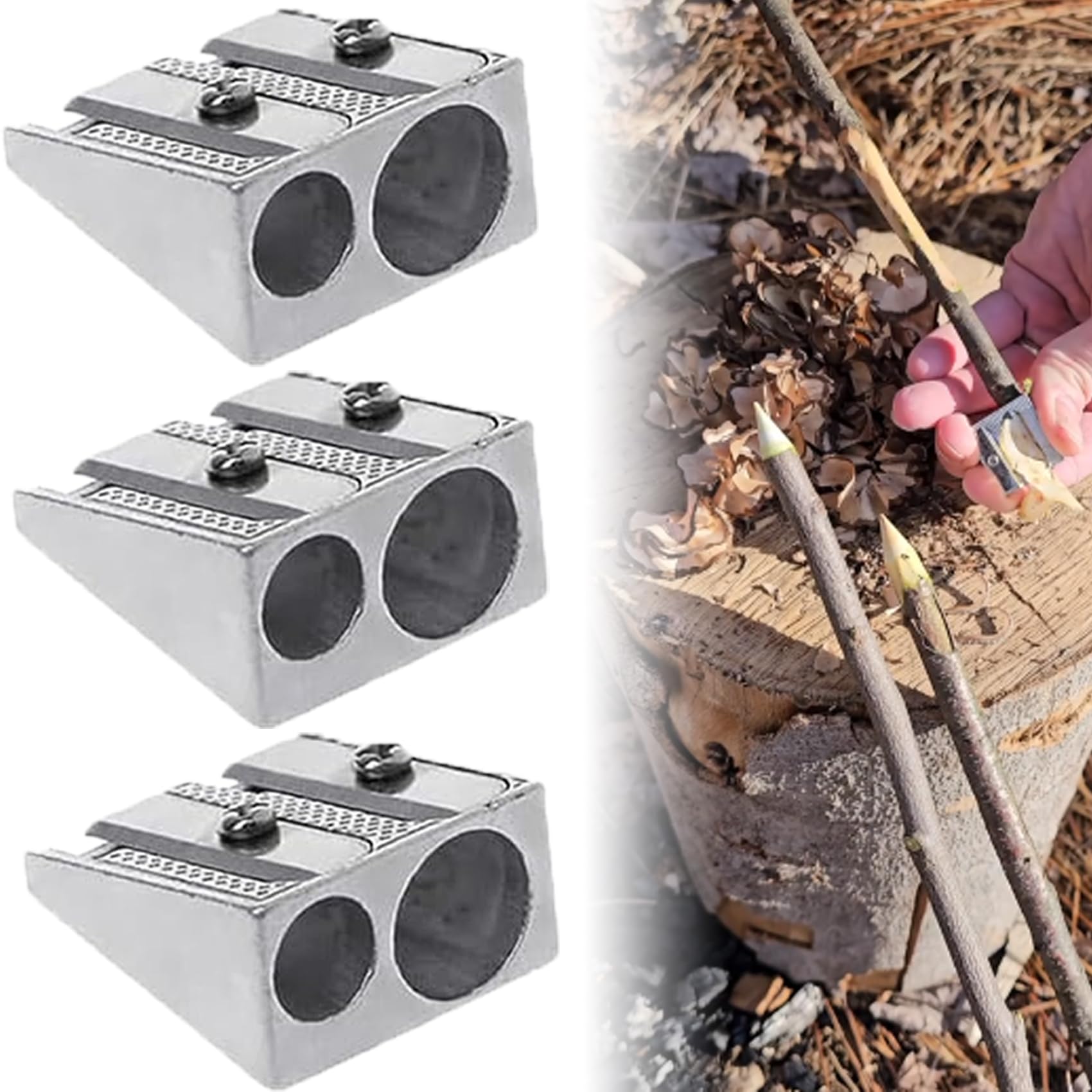 Staedtler 510 20 Crayon STAEDTLER Taille-crayon Métal 2 Usages - Pratique Et Solide Pour Le Bureau Ou L'école Taille Crayon Avec Reservoir Maped