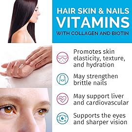 Liquid Collagen Peptides for Women - Serum Complex with Biotin Vitamin, Hydrolyzed Keratin Protein and Saw Palmetto - Comprehensive Formula for Hair, Skin, and Nails Wellness - 2fl oz (Pack of 4)