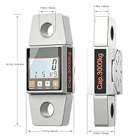 Vista 5 de Báscula digital profesional colgante de 6,613.9 lbs/6600 libras, báscula de grúa industrial resistente, báscula electrónica inteligente de alta
