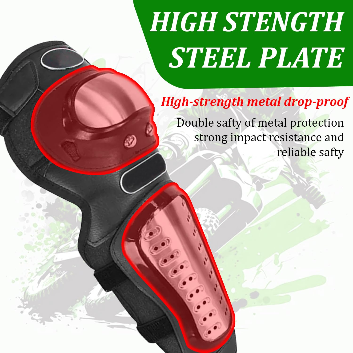 OTOROYS Alloy Steel Elbow and Knee Guard Flexible Adjustable Armor Protector Guard (Set of 4) (Full Elbow Knee Pads (Pack of4)) - Image 2 thumbnail