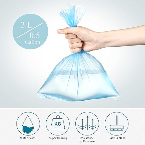 Miniatura 5 de 240 bolsas de basura pequeñas de 0.5 galones, 8 colores, bolsas de basura fuertes, bolsas de basura para baño, bolsas de basura para escritorio,