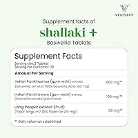 Vista 9 de Shallaki Boswellia Serrata Suplementos de extracto de hierbas, tabletas de hierbas para el bienestar óseo y articular, apoyo articular ayurvédico