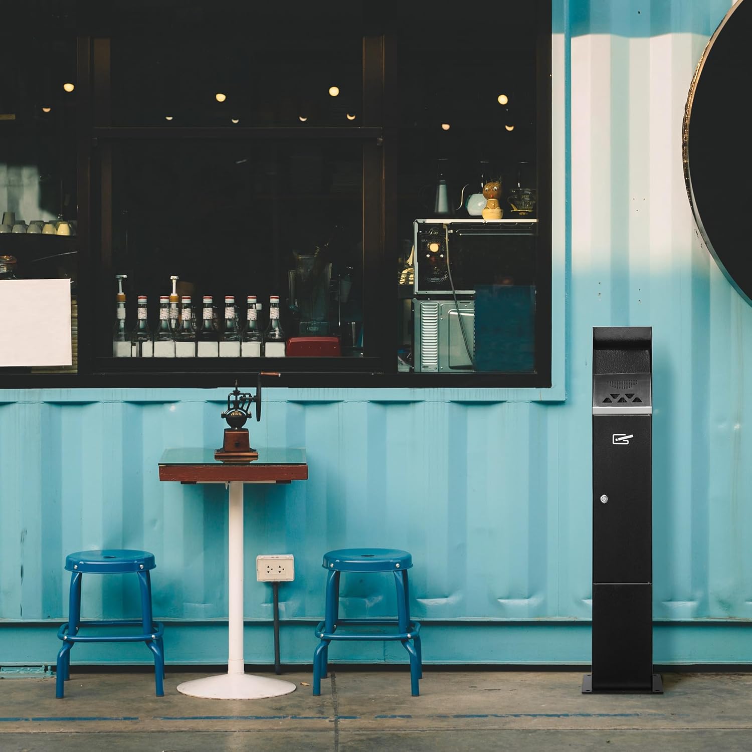 Houseables Cigarette Butt Disposal Outdoor, Cigarette Disposal Outdoor, Standing Ashtray, Butt Can for Outside, Commercial Smoking Receptacles, Smokers Outpost, Outside Ashtrays, Container Lock, 36”H