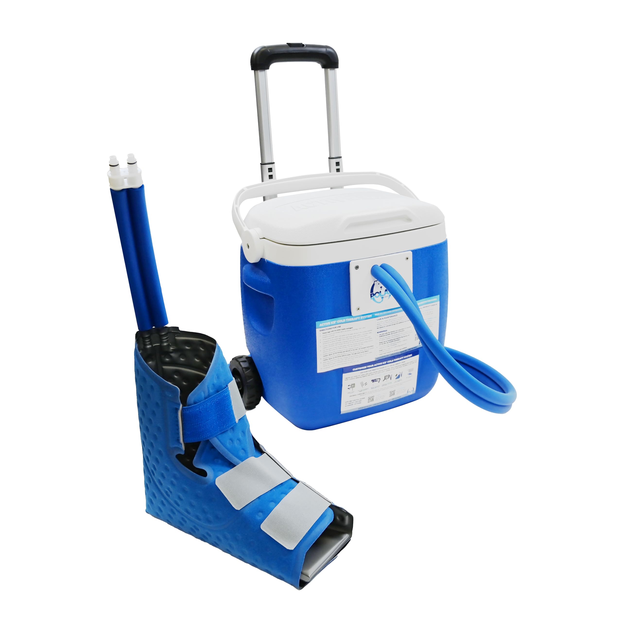 Polar Active Ice 3.0 Cold Therapy Ice Machine System with Programmable Timer, Foot and Ankle Therapy Pad, Lightweight 16 Quart Cooler, Quiet Pump, Strong Cryotherapy Pain Relief and Treatment