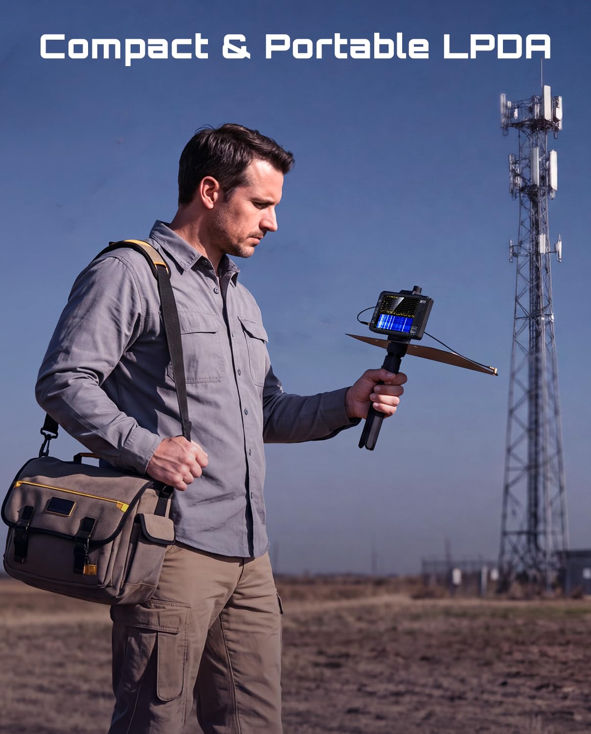 SEESII ZA-048 LPDA Log-Periodische Dipol-Array-Antenne:400MHz-8GHz Richtantenne für HF-Signalrichtungsfindung, für TinySA Ultra+ ZS406/ZS407 Spektrumanalysator