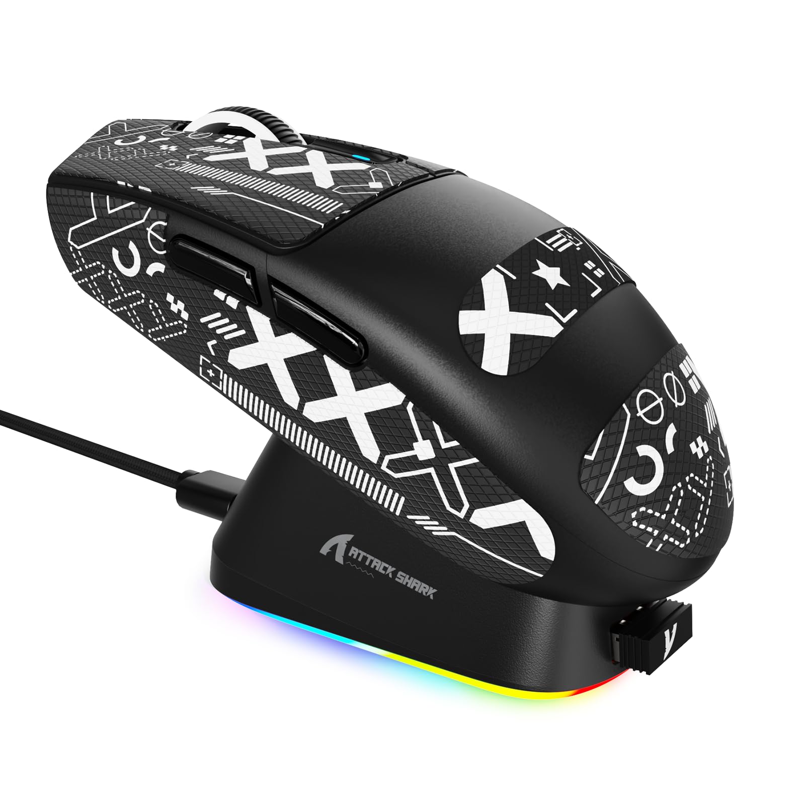 ATTACK SHARK G3 PRO Tri-Mode Wireless Gaming Mouse with RGB Charging Dock