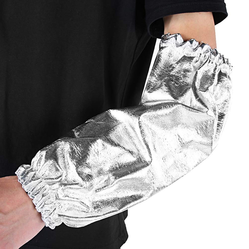 FILFEEL 1000 Degree Heat Resistant Aluminum Foil Flame Retardant Arm Guards for High Temperature Work, Default - Image 3