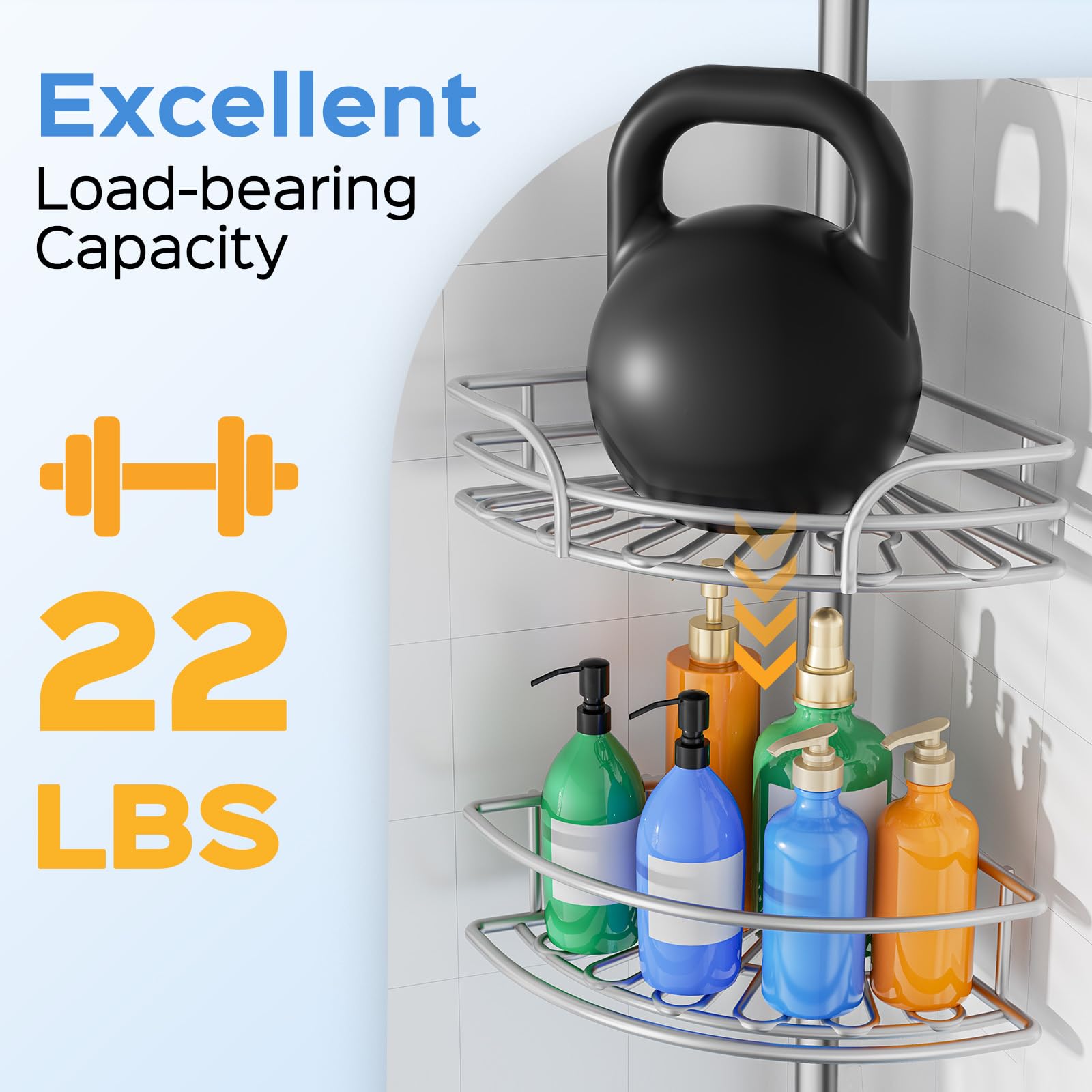 Corner Shower Caddy - Organize Your Shower! -4