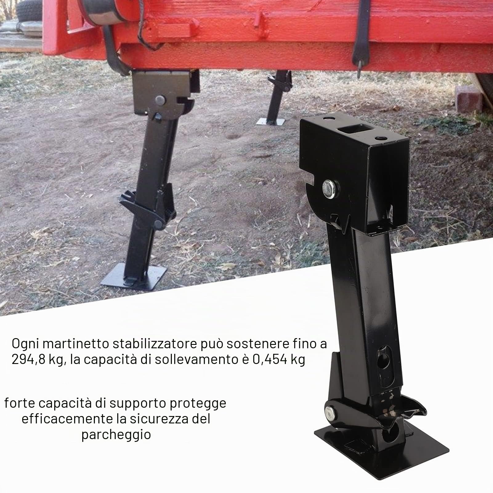 Stabilizzatori Camper, 2 Pezzi Martinetti Stabilizzatori per Telescopici Pieghevoli, Supporto da 650 Libbre, Capacità di Sollevamento di 1000 Libbre, Supporto Sollevamento
