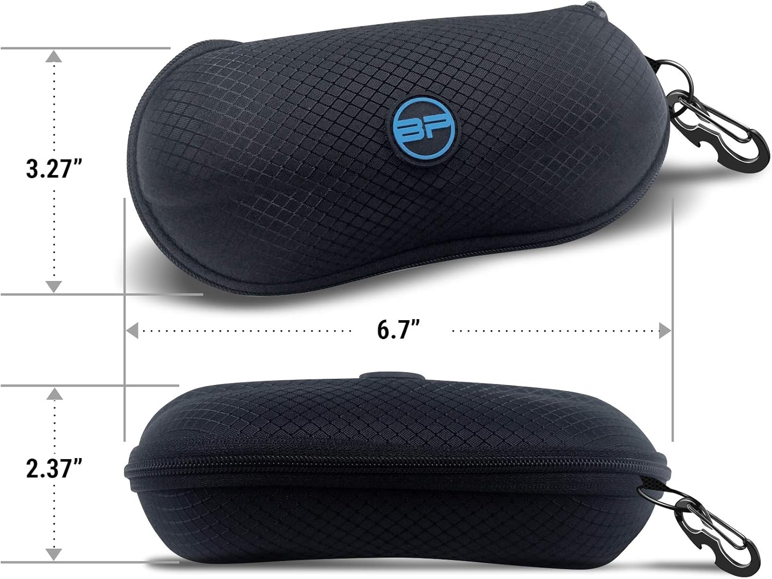 BLUPOND Sunglasses Case Semi Hard EVA Shell with Metal Hanging Hook Belt Clip Sun Glasses Storage - Image 5