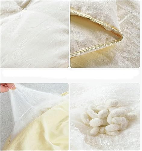 Miniatura 2 de Duvets - Edredón de seda de morera, edredón de seda real, para cama individual, doble, individual, matrimonial, queen, king, jacquard