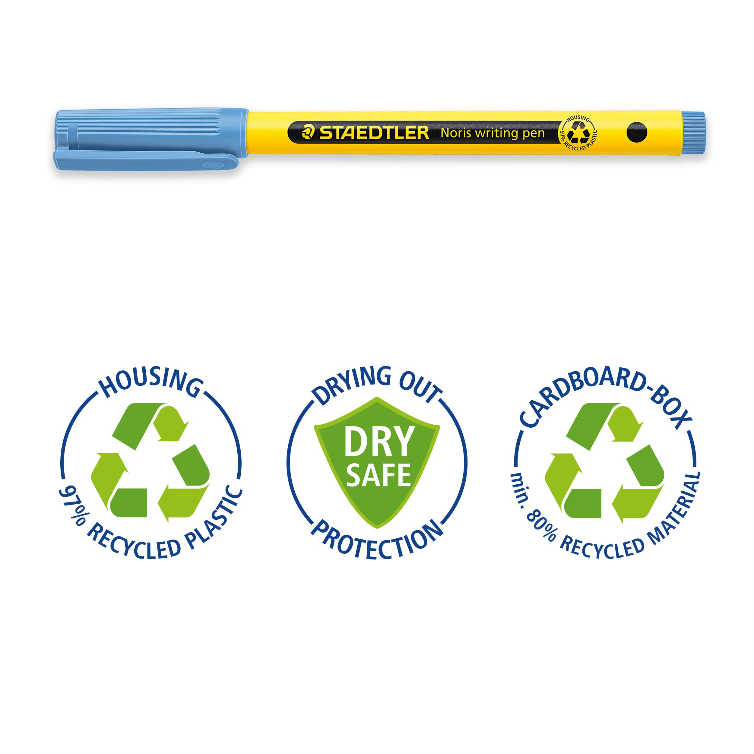 STAEDTLER Noris - Handwriting Pen - Delft Blue - Box of 10, 307-63 - Image 3
