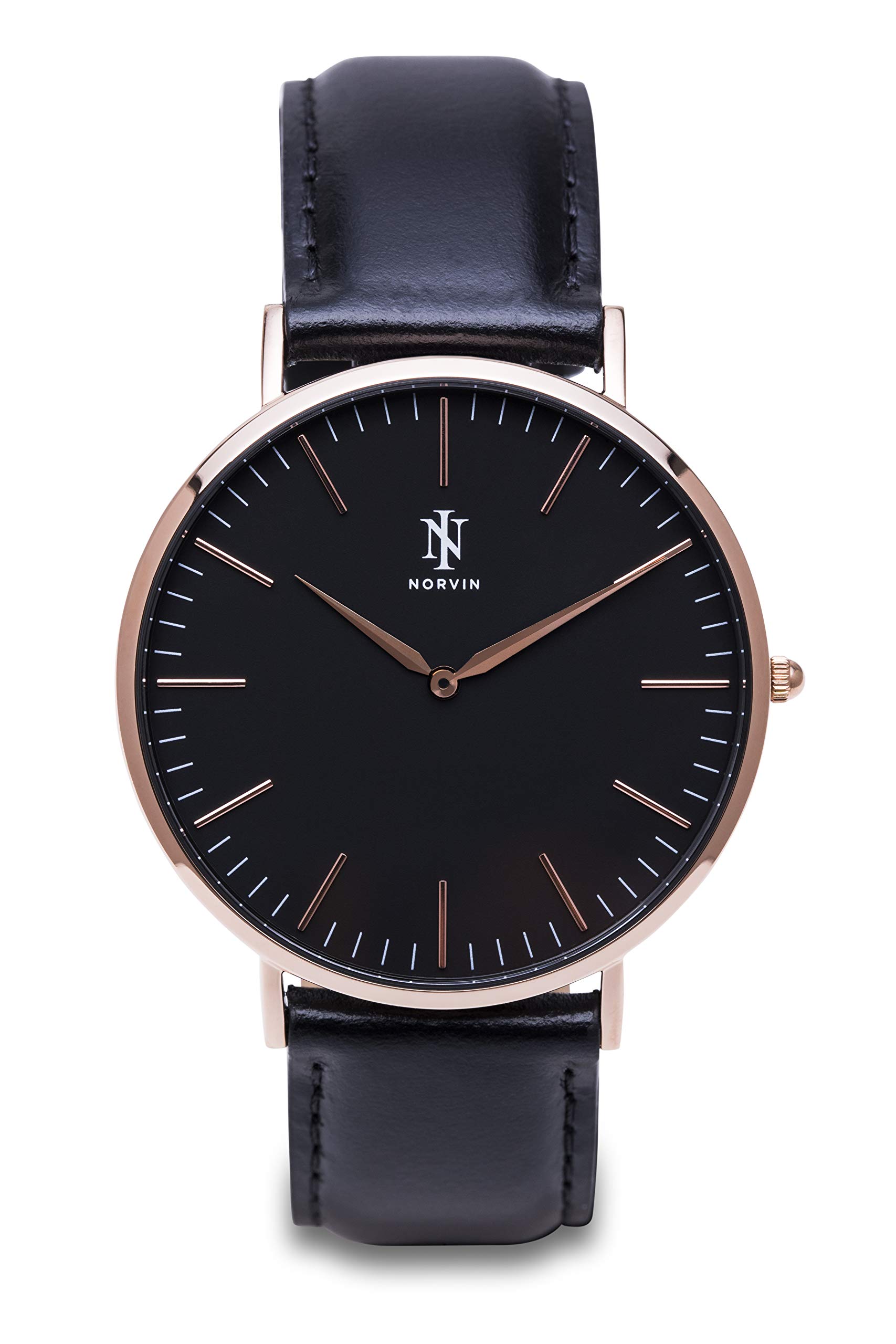 Unisex Adult Analogue Classic Quartz Watch with Leather Strap