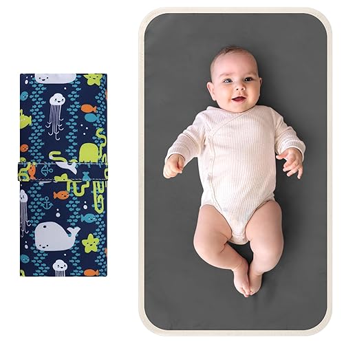 Accmor Cambiador de pañales portátil, impermeable, plegable, cambiador de bebé para viajes, regalos de registro de baby shower