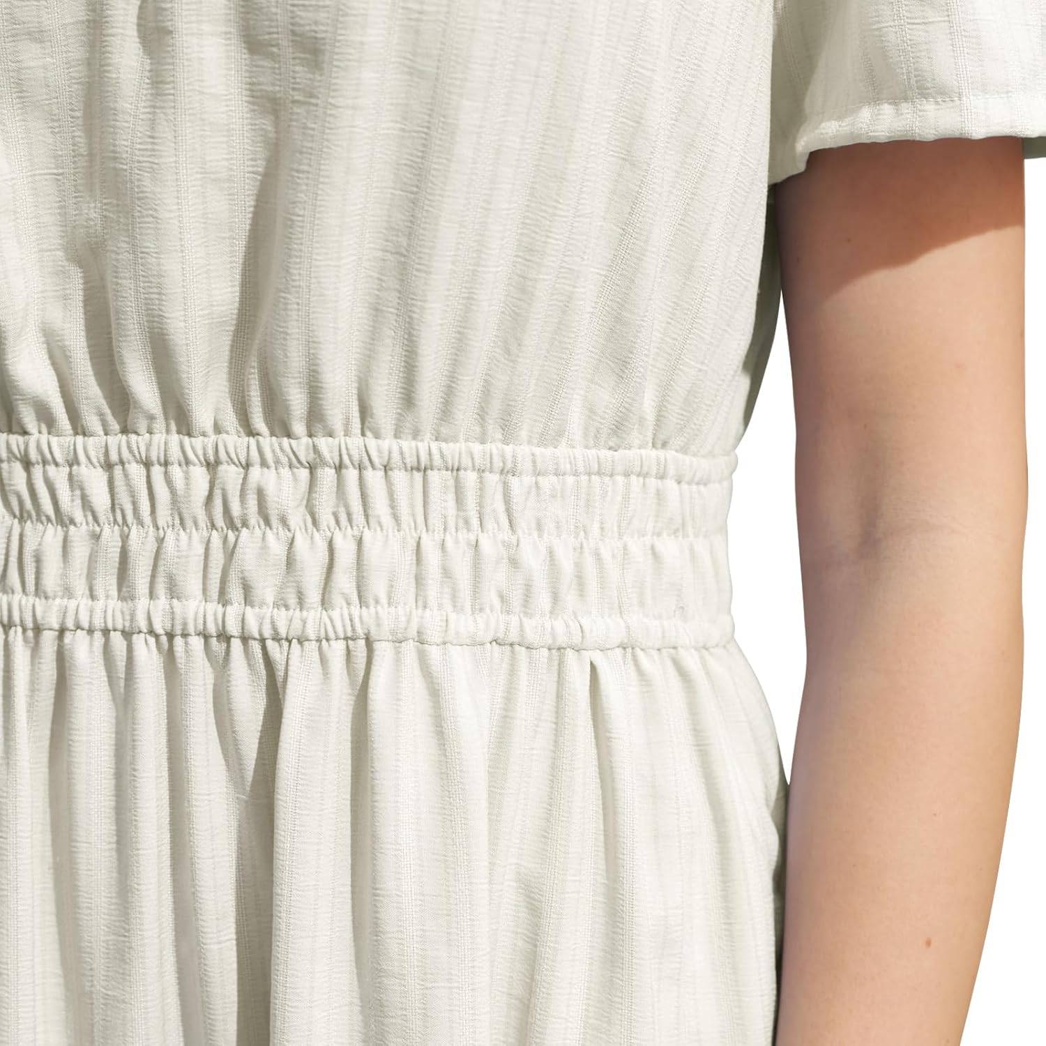 Rainday Womens Casual Maxi Dresses Fashion Holiday Short Sleeved Elastic Waist Beach Boho Dress with Pockets - Image 6