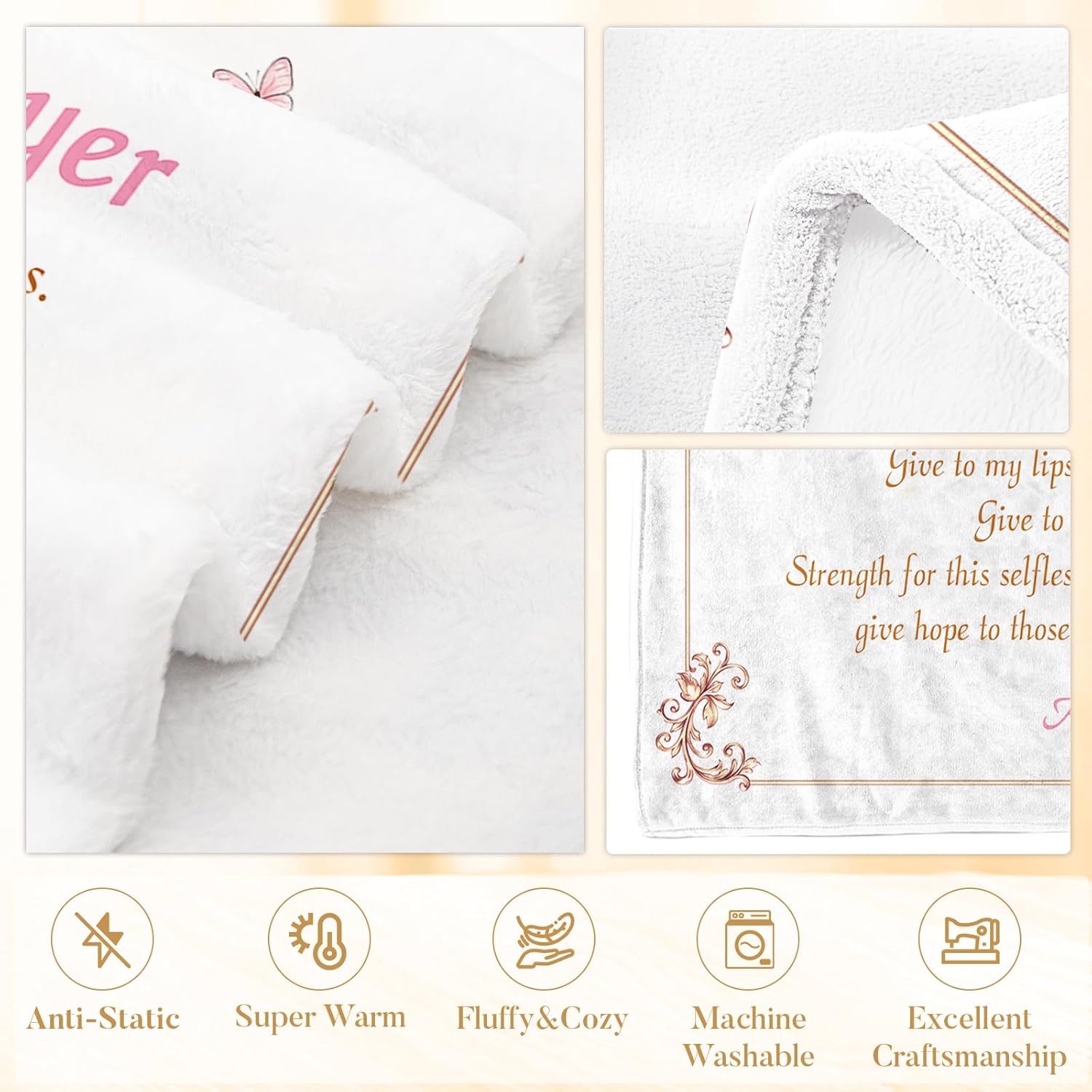 Nurse Blanket Gifts for Women, Blanket Gift for Nurse, Birthday Gifts for Her Colleague, Soft and Warm Flannel Throw for Couch Sofa Bedroom, Gifts for Valentine's Day 50x60in