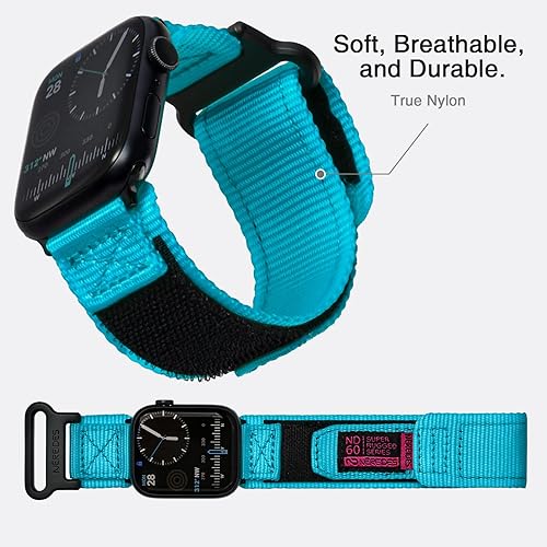 Vista 73 de Nereides Correa deportiva de nailon resistente con diseño de bucle tejido compatible con correa de Apple Watch, para iWatch de 1.65, 1.73, 1.77