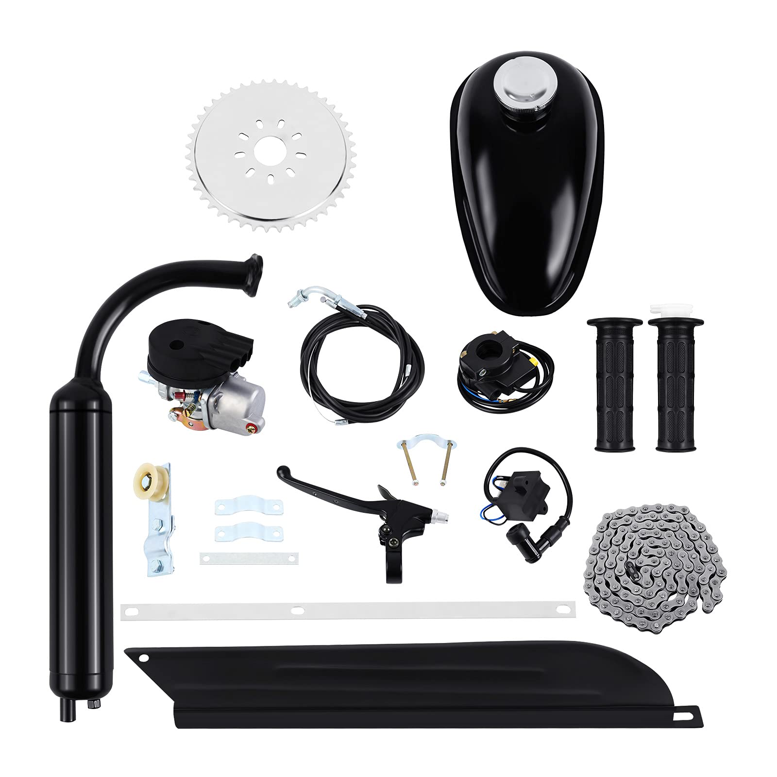 2 Temps kit moteur vélo 50cc Gaz Moteur Kit de Conversion de Vélo Argent