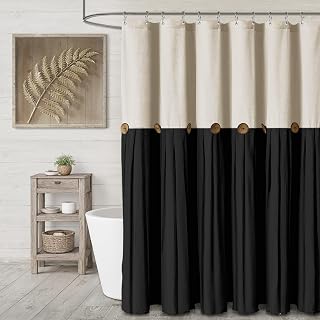 Farmhouse Linen Button Curtain