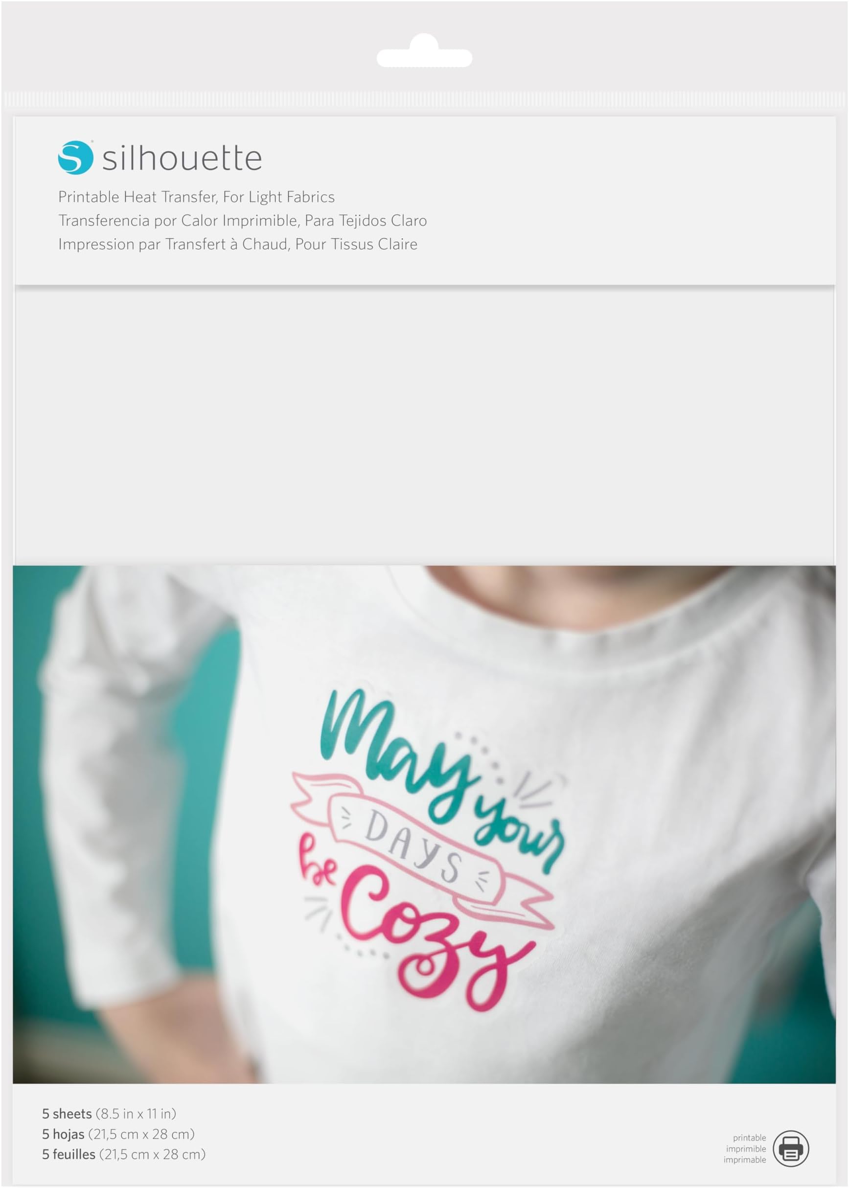 Silhouette Heat-Print-LT Printable Heat Transfer Material for Light Fabrics